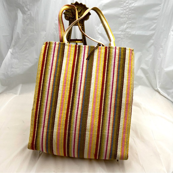Red fish Designs Multi Stripe Tote Bags - Picture 2 of 13
